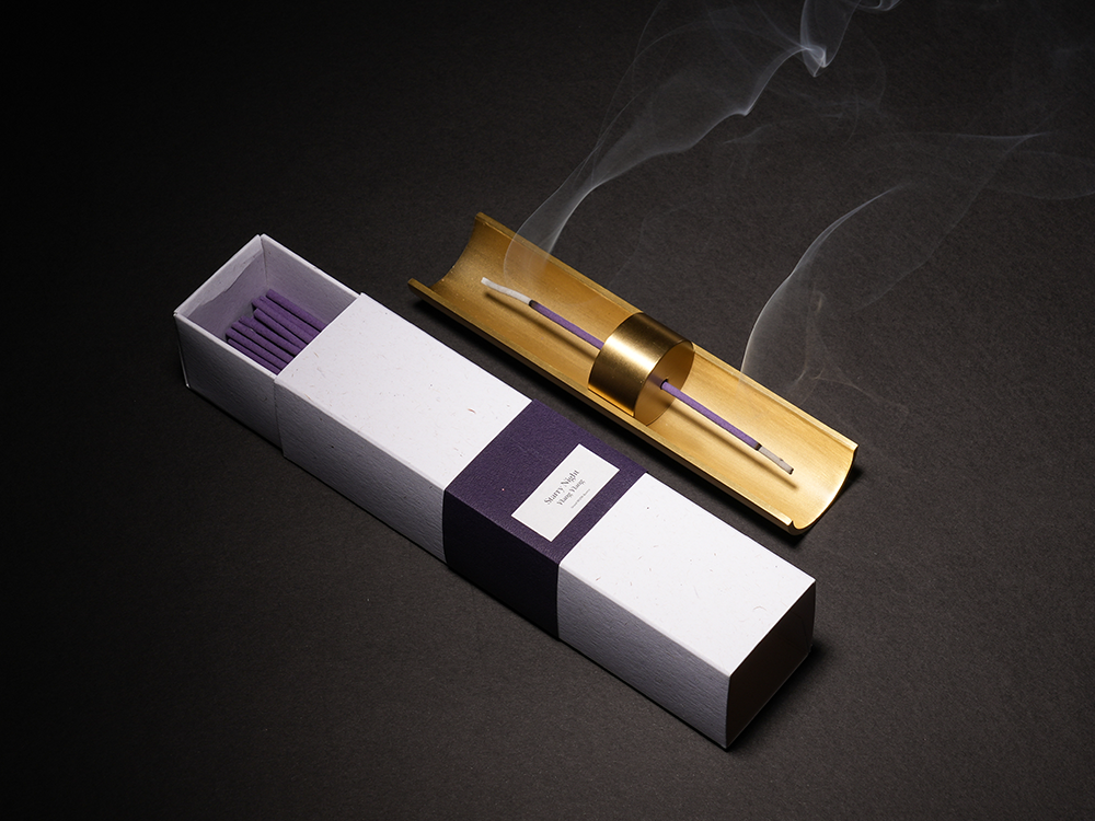 Athis Brass Incense Holder & Incense Stick Set (Brass Holder with Ash Catcher + Incense Sticks (2 Scents))